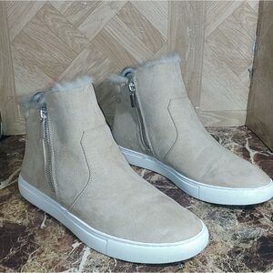 Kenneth Cole Reaction Beige High-Top Sneakers